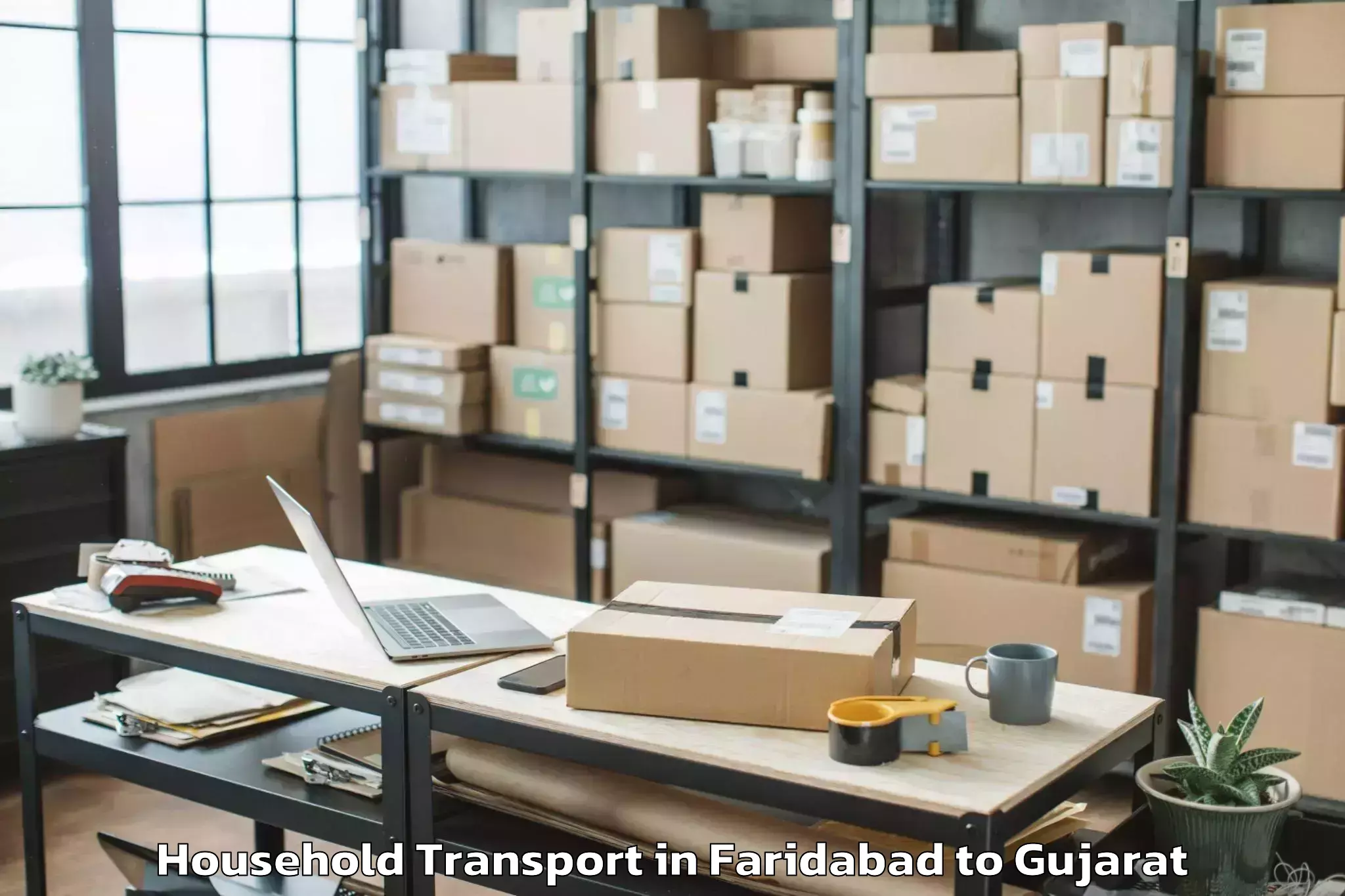 Faridabad to Kanodar Household Transport Booking